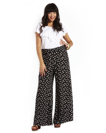 print palazzo pants plus size