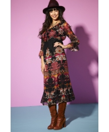 Printed Midi Dress