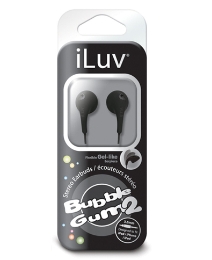 iLuv Bubble Gum2 Earphones Black from Fifty Plus