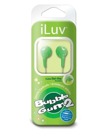 iLuv Bubble Gum2 Earphones Green from Fifty Plus