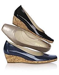 Van Dal Patent Leather Cork Wedge Van Dal Patent Leather Cork Wedge