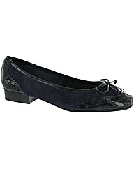 Riva Brogue Suede Ballerina