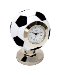 Miniature Clock - Football/ Chrome base