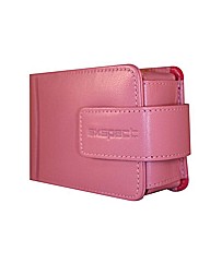 Pink leather compact camera ca