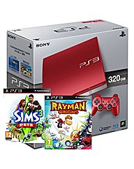 PS3 Scarlet Red 320gb Console  The Sims