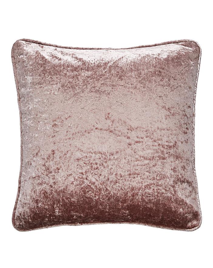 Crushed Velvet Filled Cushion J D Williams