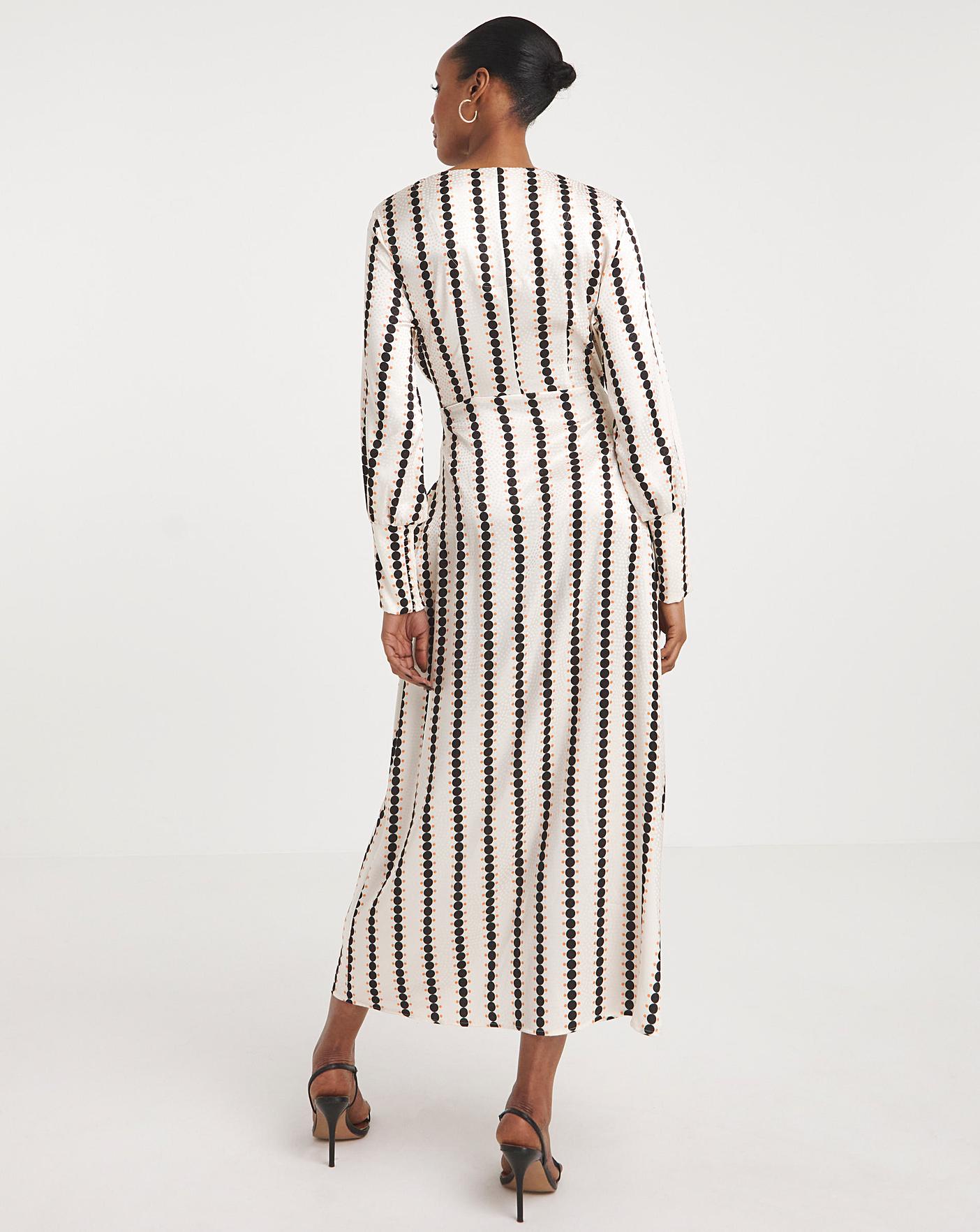 Joanna Hope Jacquard Wrap Dress Marisota