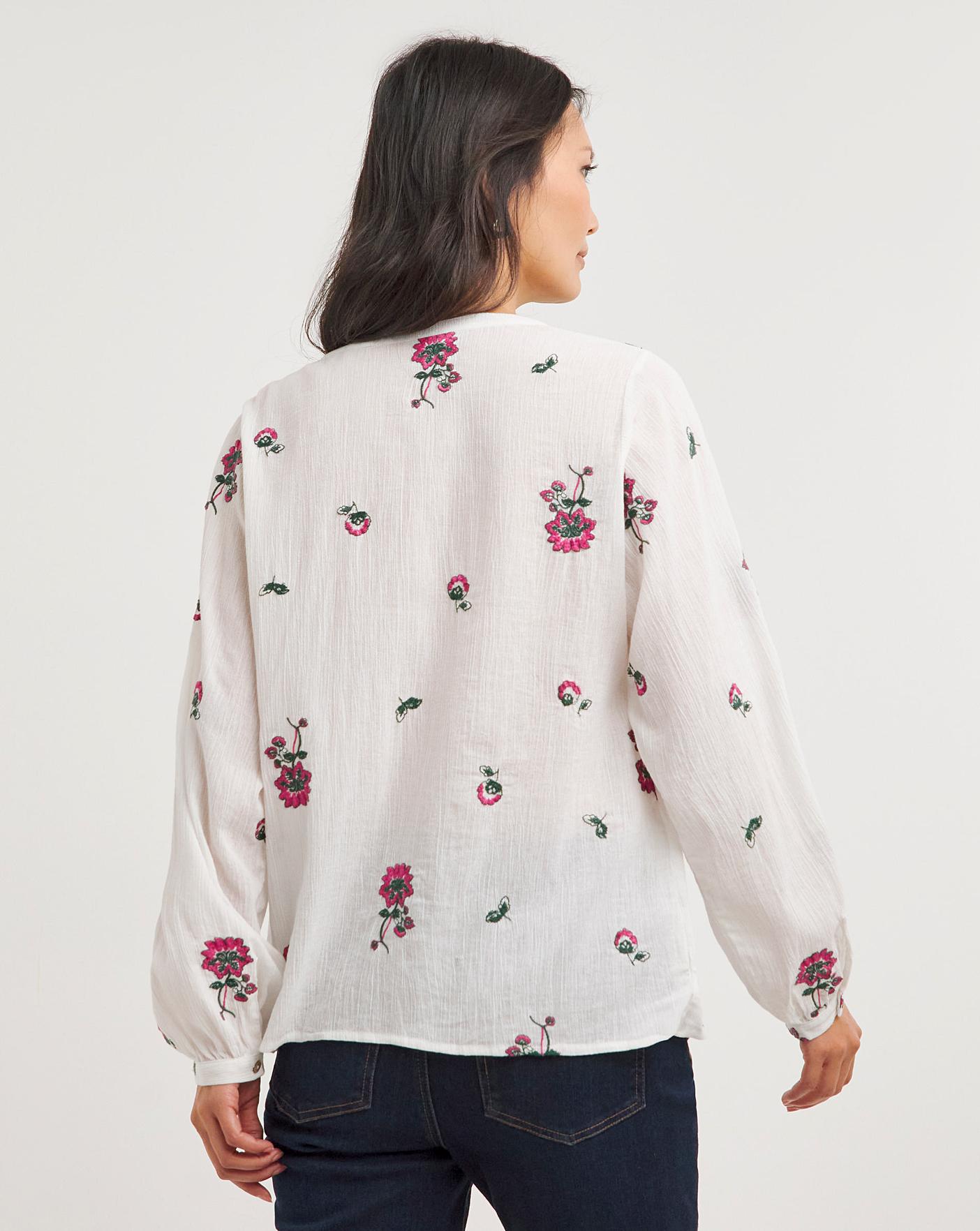 Julipa Embroidered Floral Blouse J D Williams