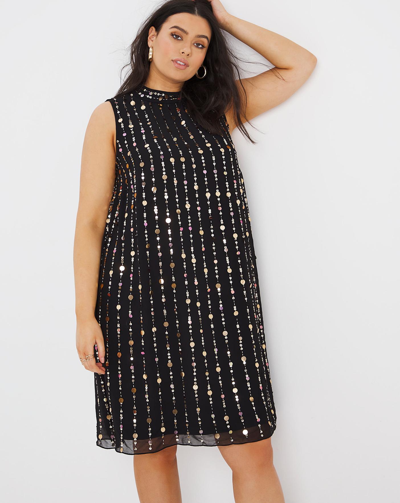 Joanna Hope Sequin Swing Dress Simply Be