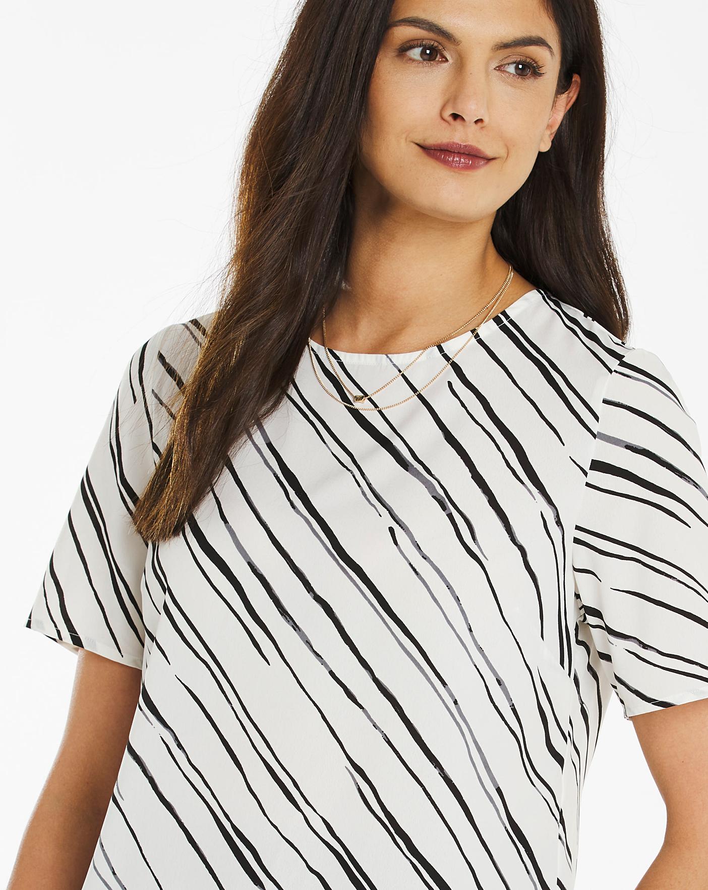 Pack Mono Print Boxy Tops J D Williams