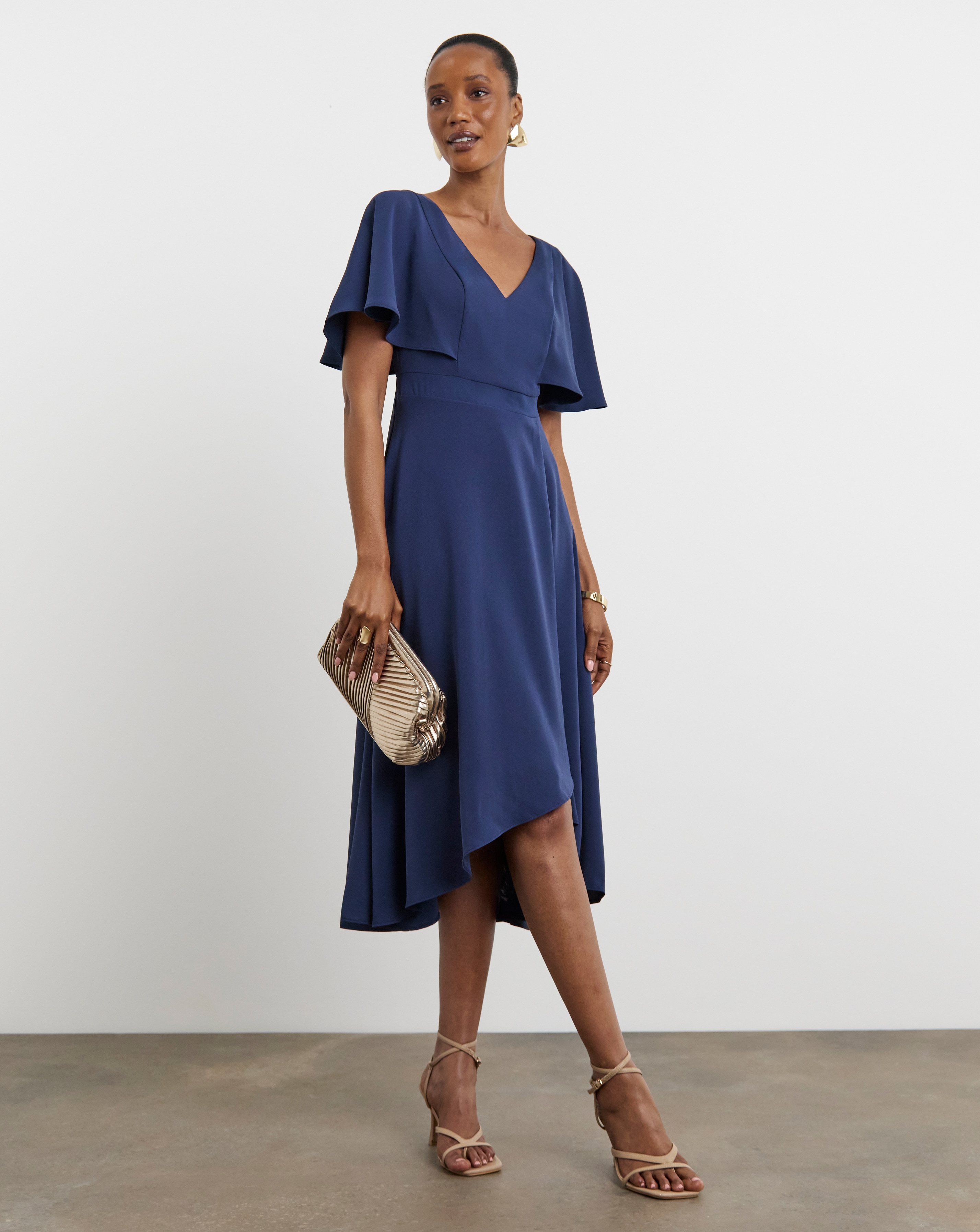 Joanna Hope Draped Midi Dress | Ambrose Wilson