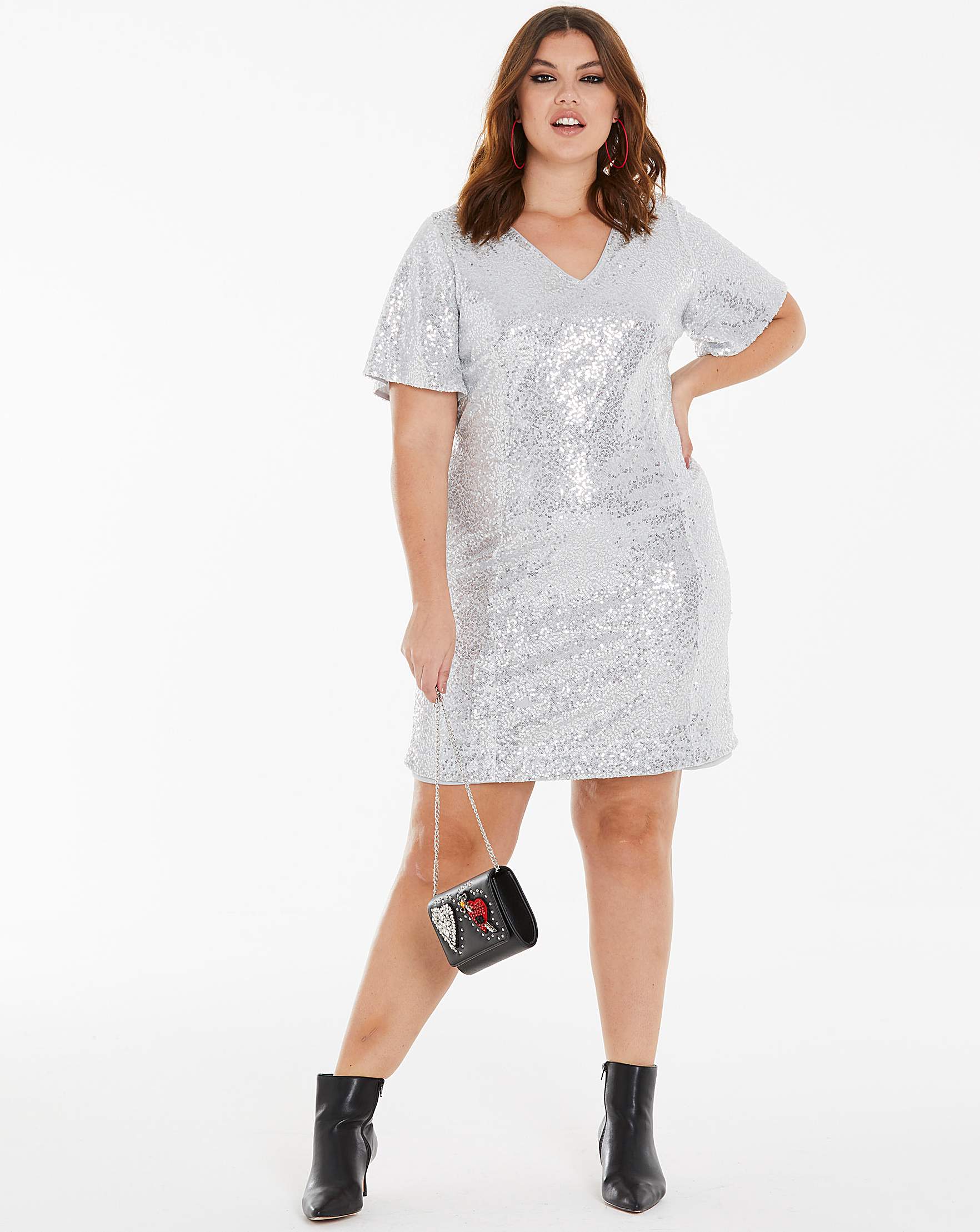 Silver Shift Dress