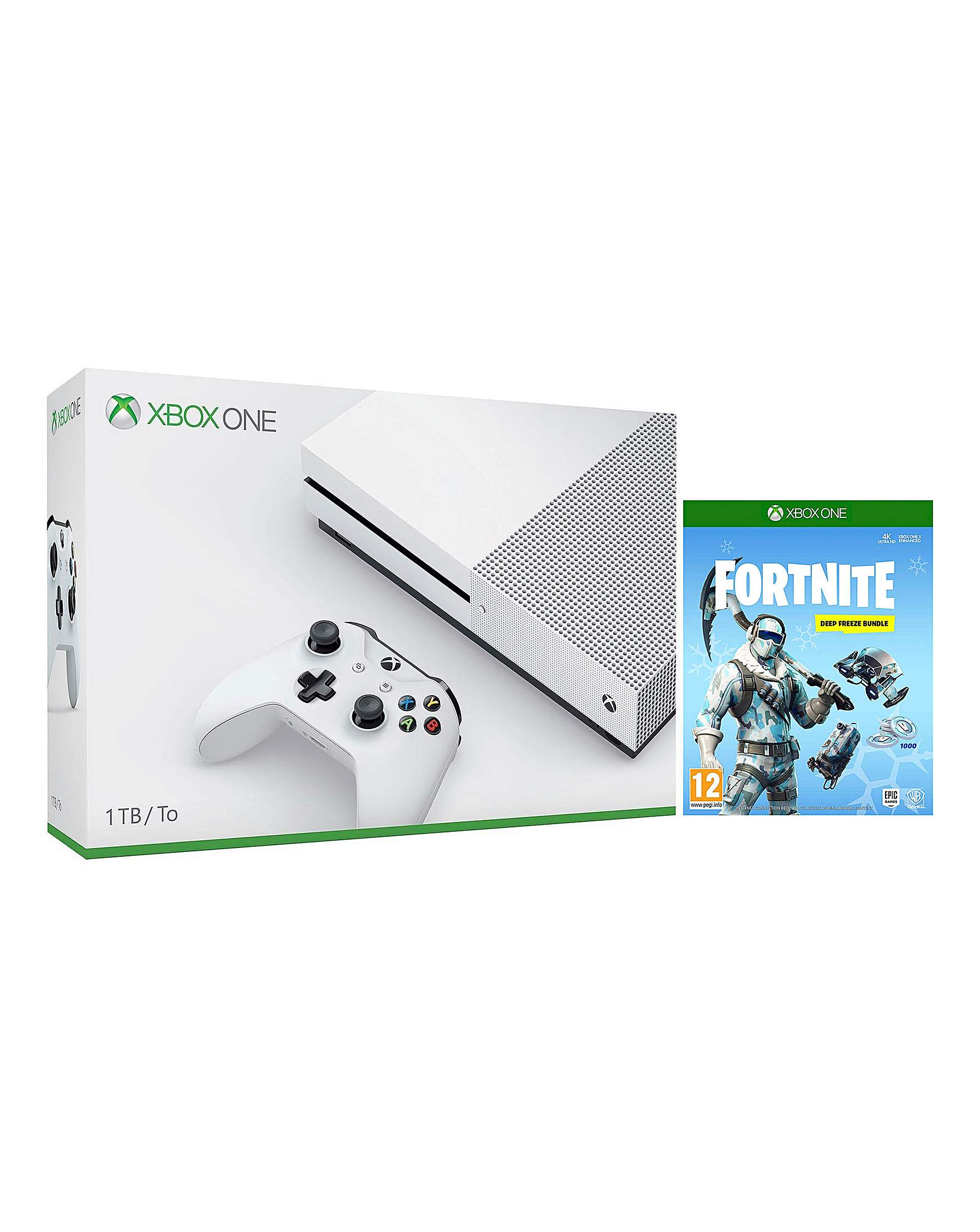 Xbox One S 1tb Console Fortnite Oxendales - xbox one s 1tb console fortnite deep freeze bundle