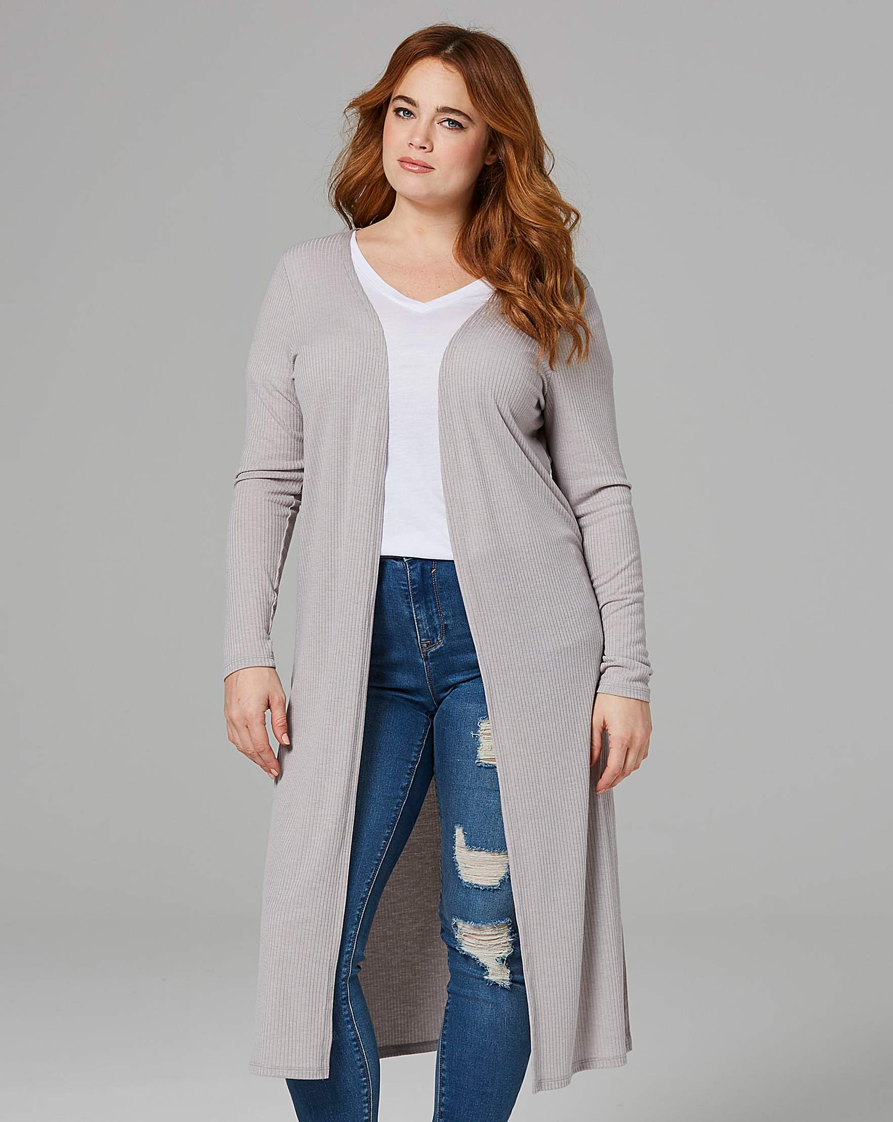 longline jersey cardigan