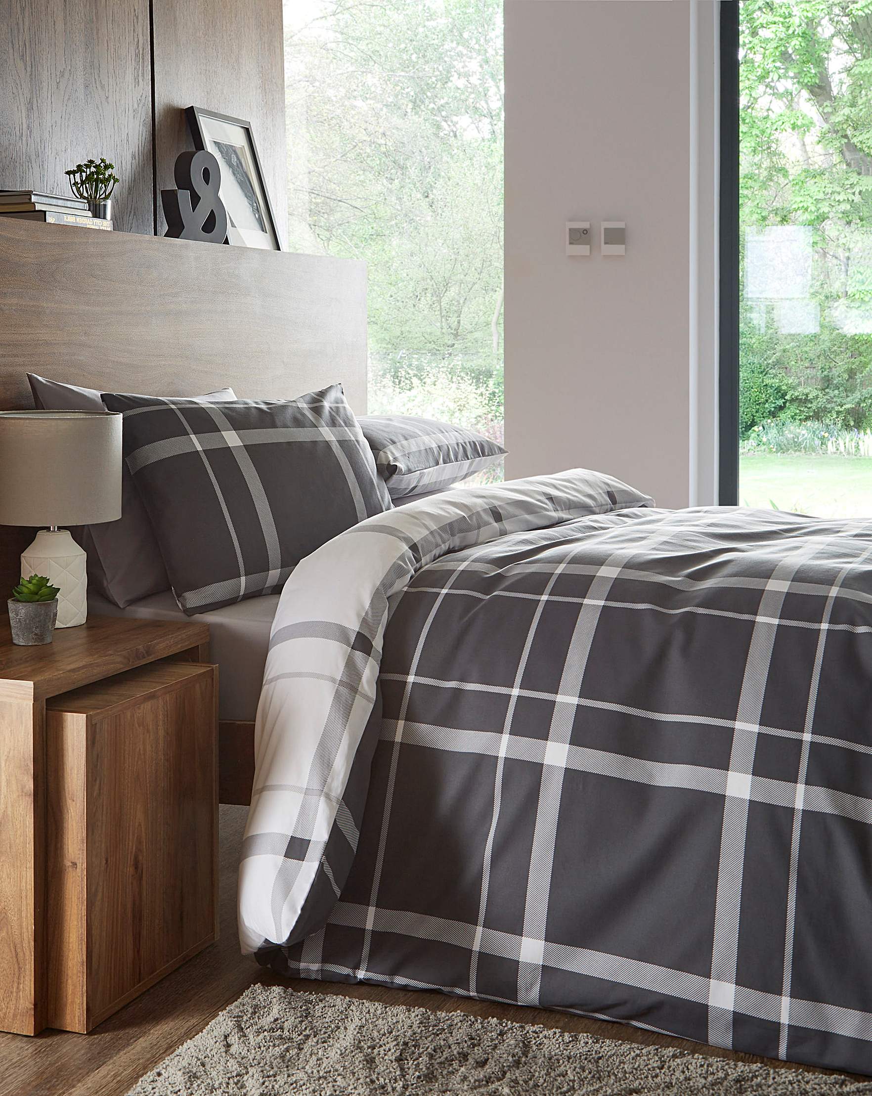 Kelsey Charcoal Duvet Cover Set Oxendales
