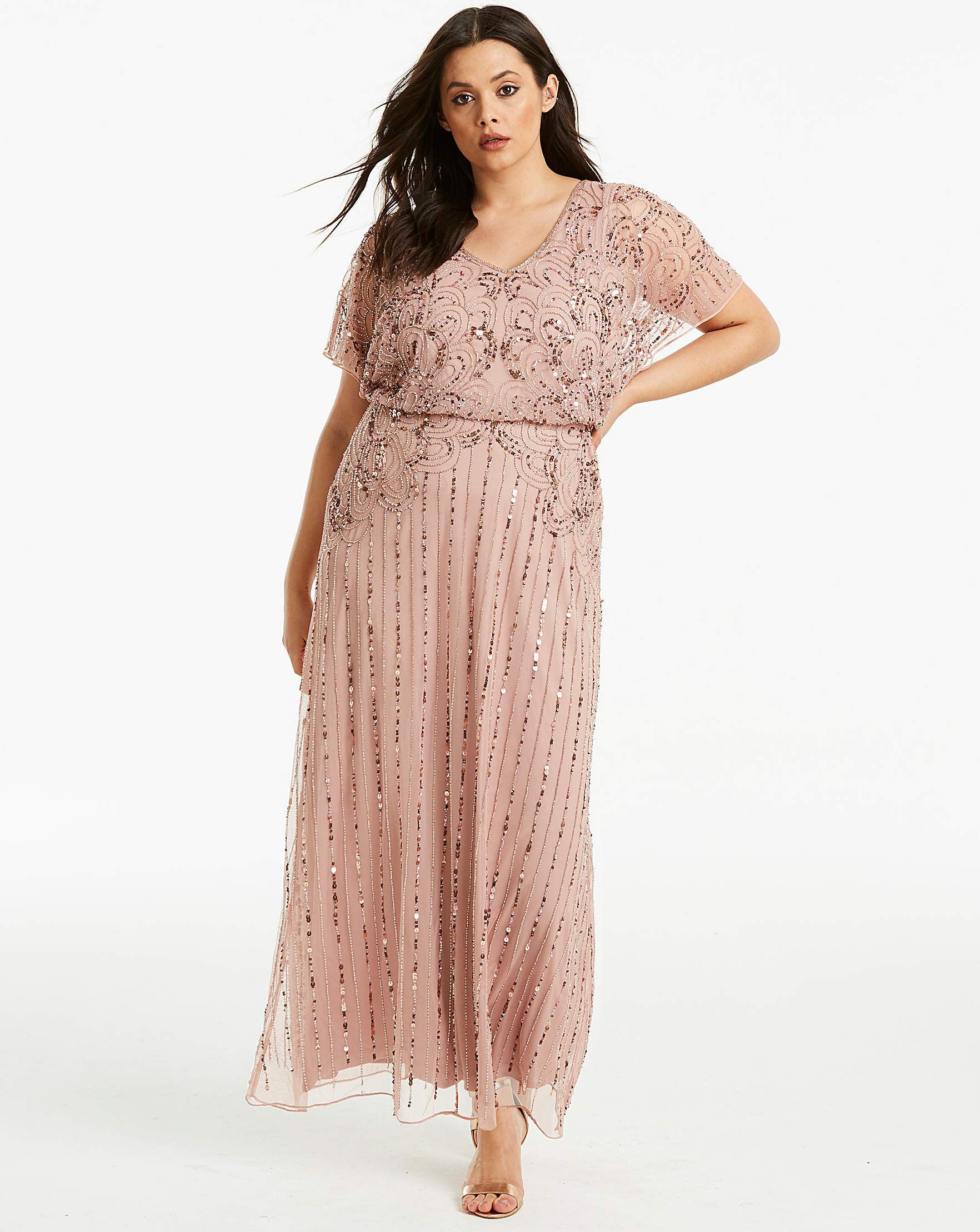 joanna hope beaded maxi dress