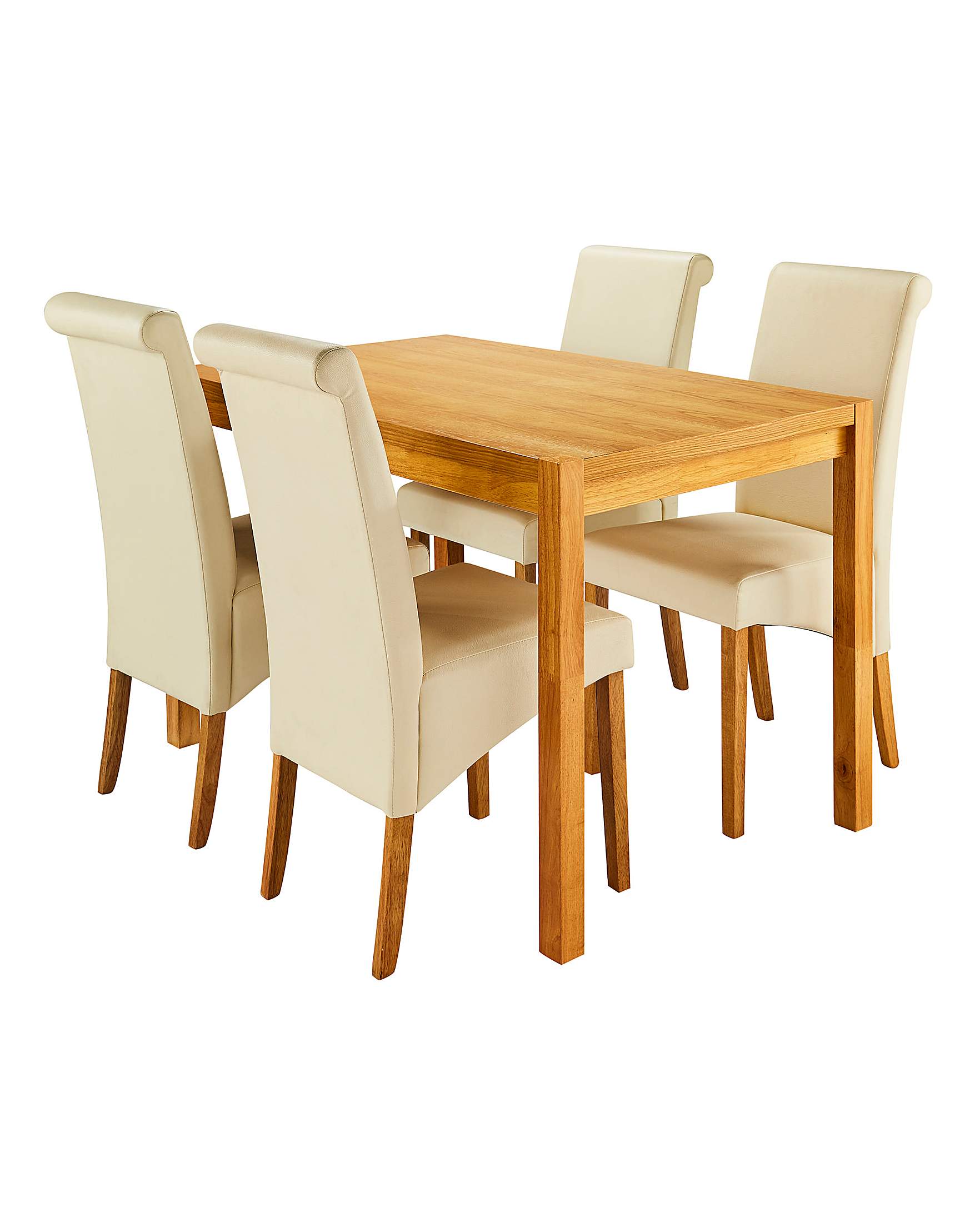 Oakham Table 4 Siena Faux Leather Chairs J D Williams Oakham Oak Veneer Rectangular Dining Table With 4 Siena Faux Leather Chairs
