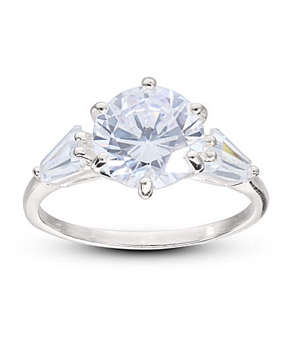 Sterling Silver Cubic Zirconia Ring