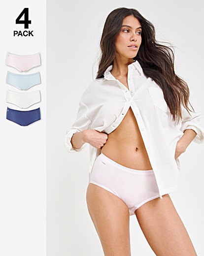 Sloggi 4 Pack Basic Midi Knickers Blue Multi
