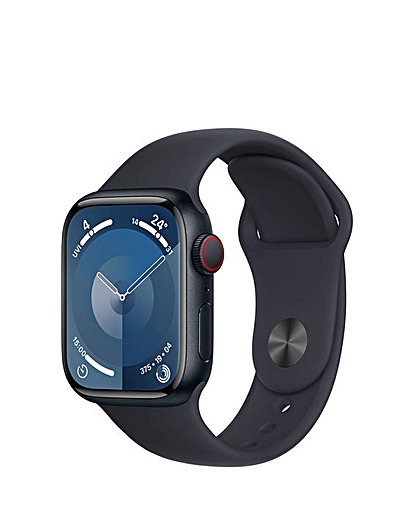 Apple Watch Series 9 Cellular 45mm Midnight Aluminium Case, Sport 