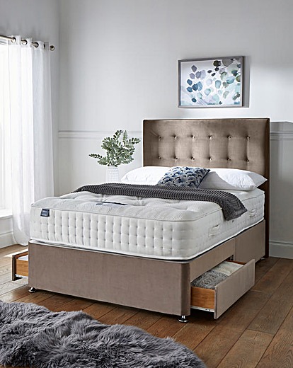 Silentnight 4000 Pocket Memory Divan Set with 2 Drawers & Headboard