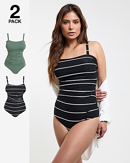 MAGISCULPT Firm Control 2 Pack Bandeau Swimsuits