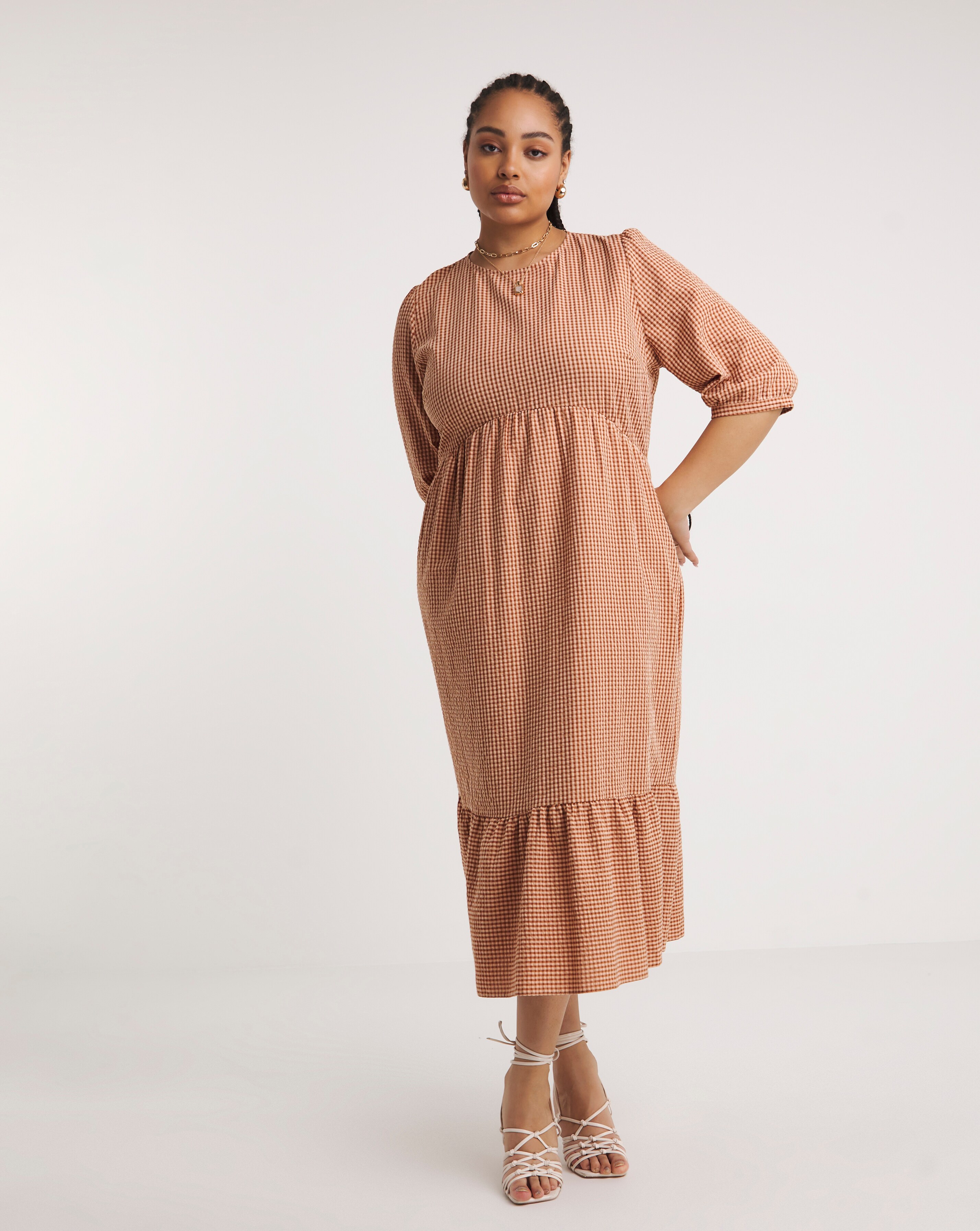 cream ditsy floral lia midi dress Lia Floral Midi Dress in Sage
