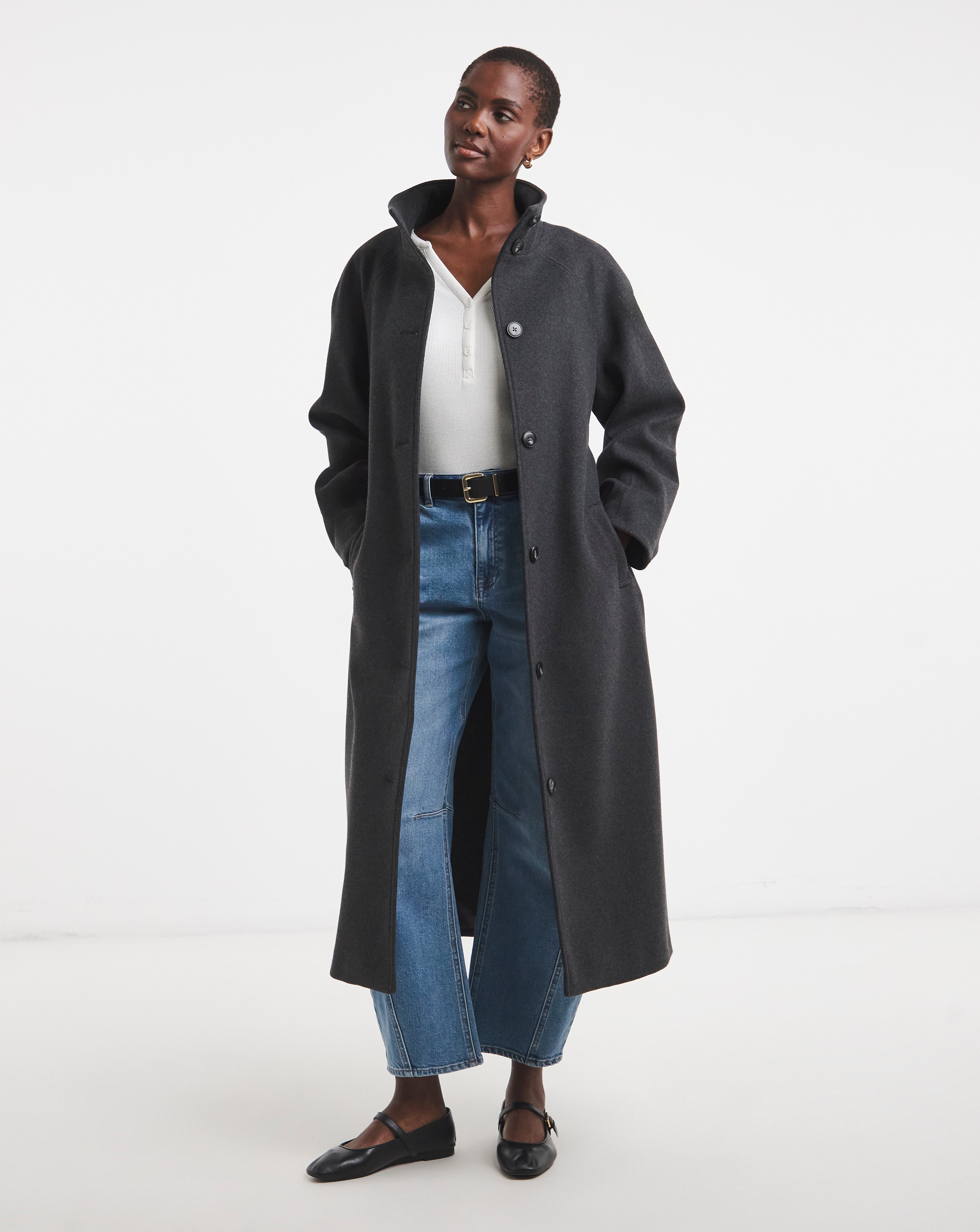 Chocolate Relaxed Oversized Maxi Coat | Ambrose Wilson