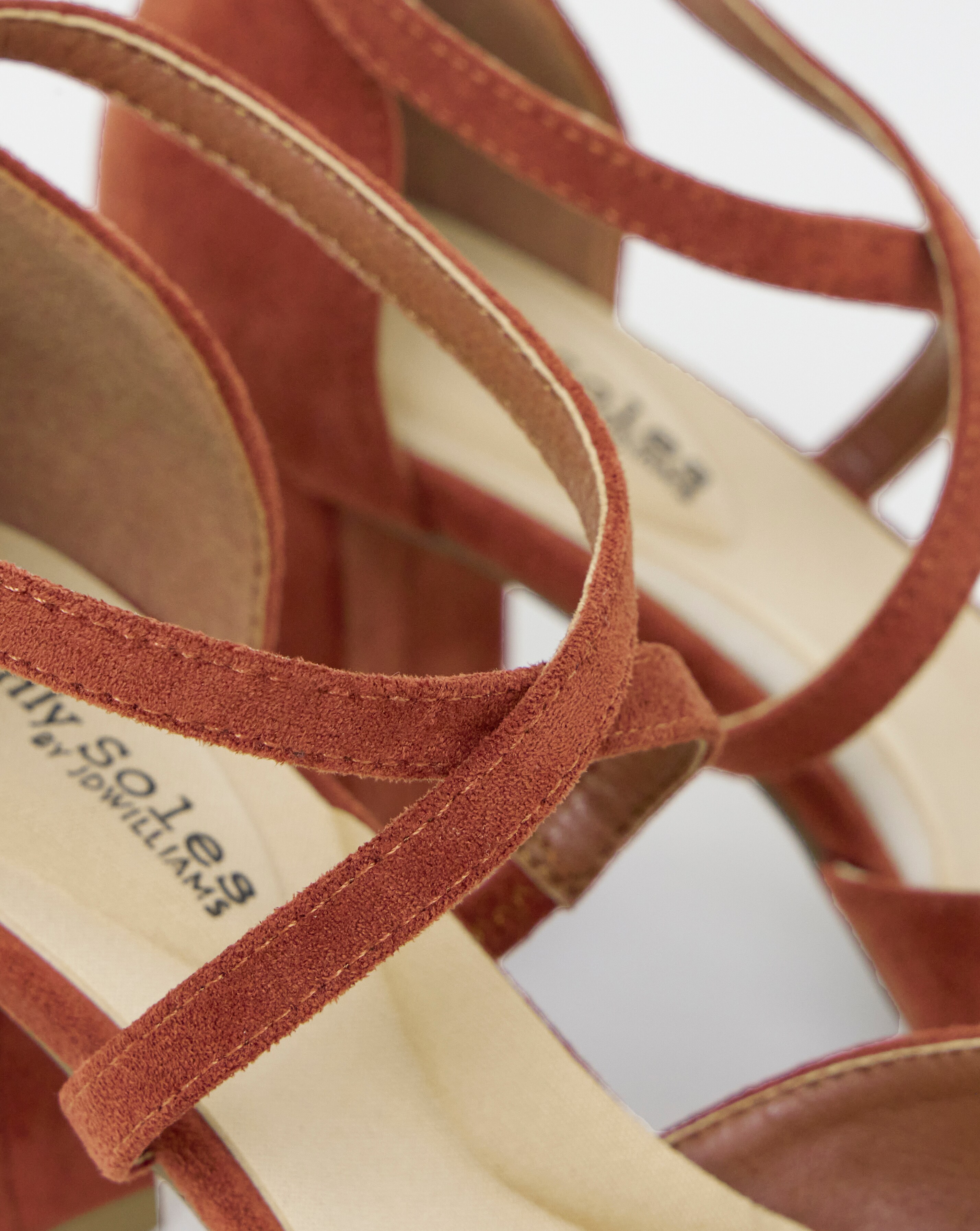 Quinn Two Part Heels With Crossover Straps - Extra Wide Fit (EEE