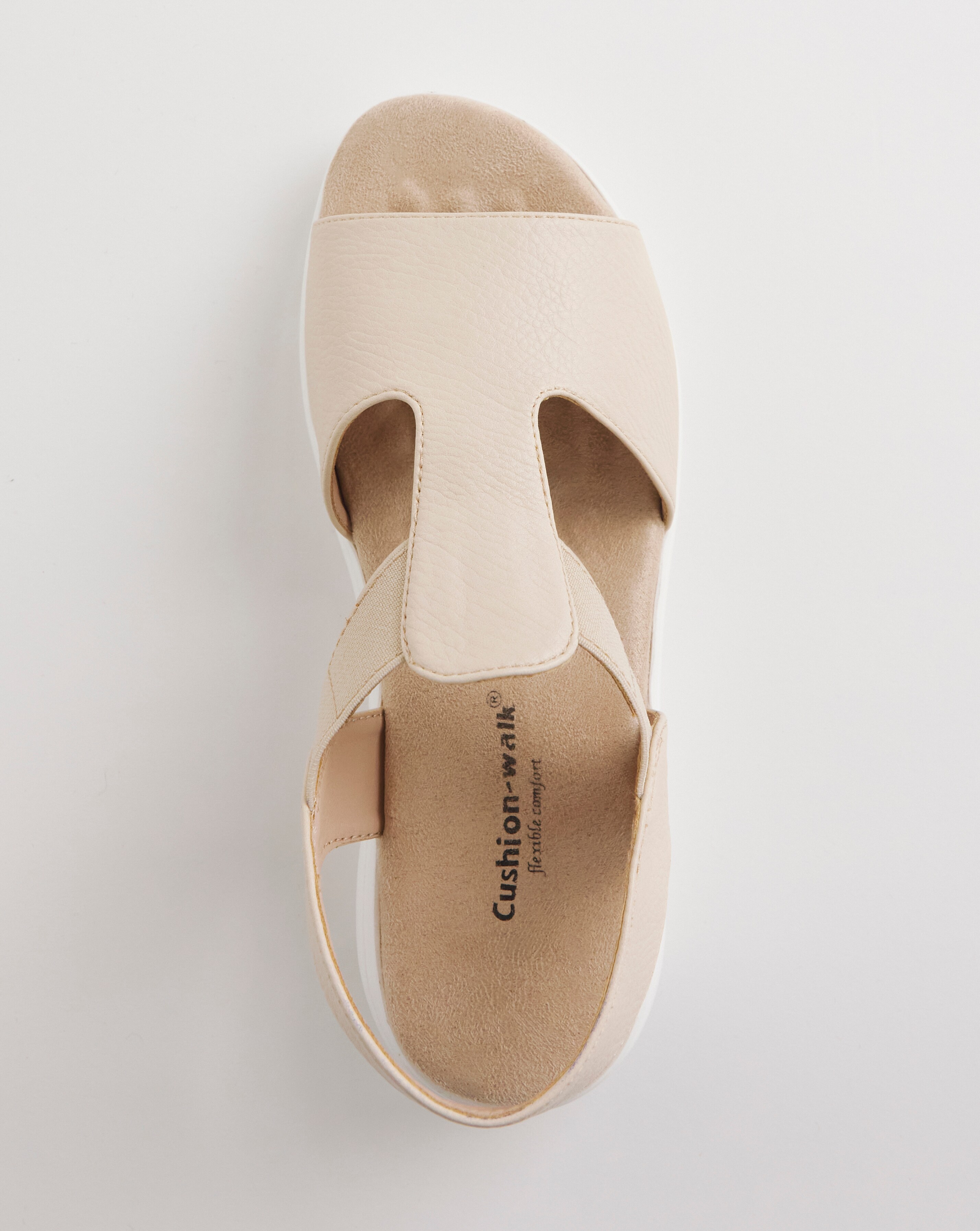 Cushion Walk Off White Crossover Sandal- Ultra Wide Fit (EEEEE