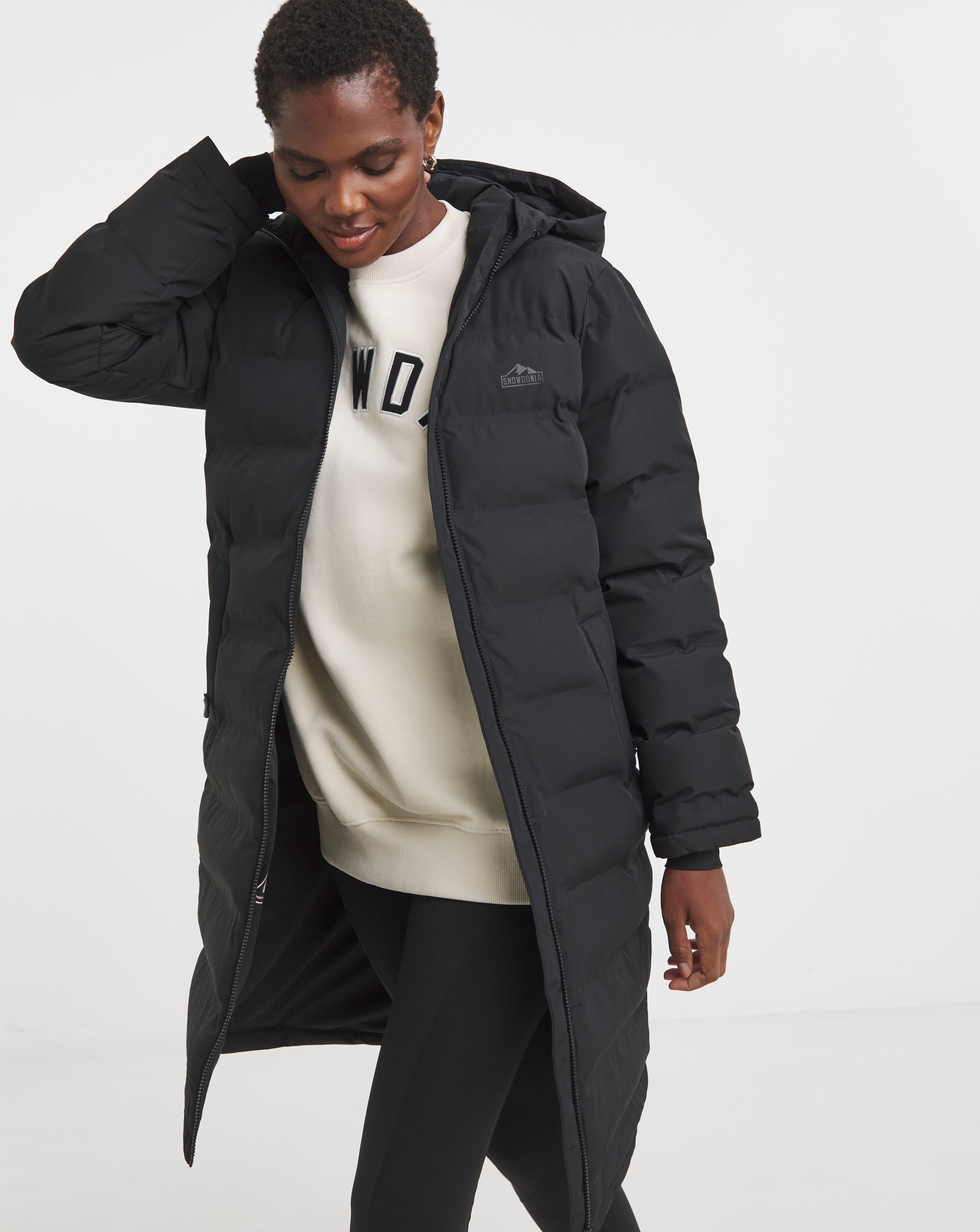 Snowdonia Pink Showerproof Long Padded Jacket | Ambrose Wilson