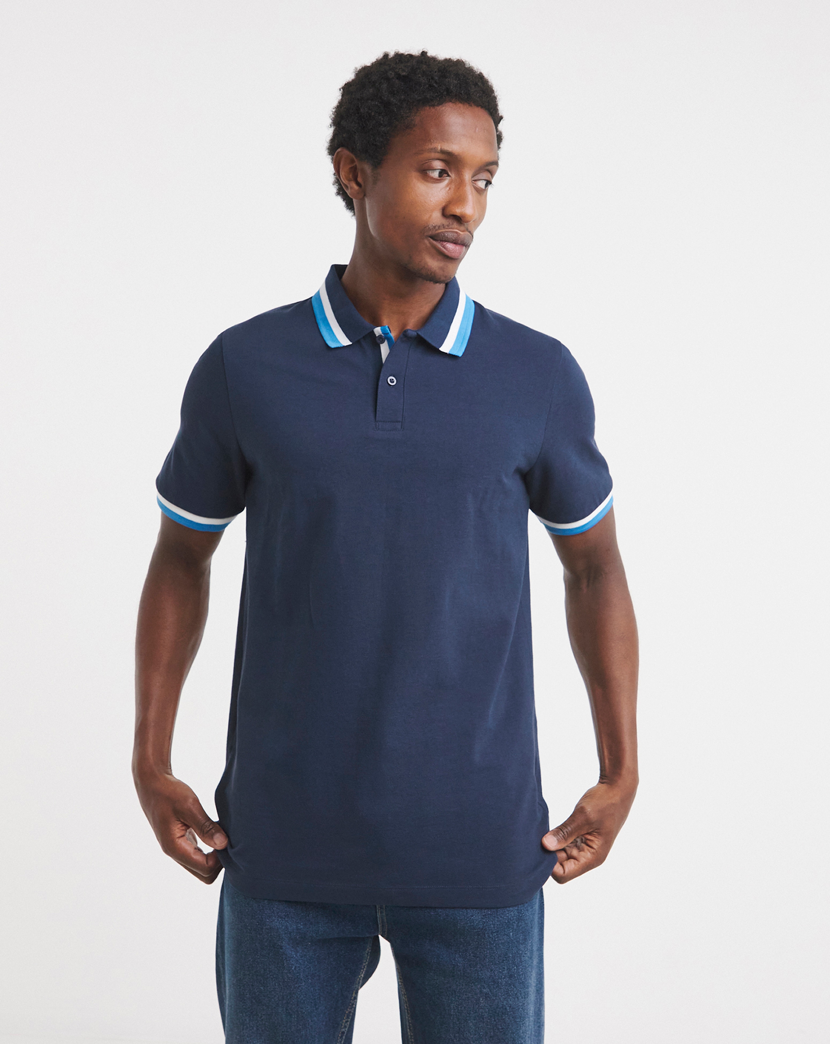 Pique Polo Long Length-Burgundy | Ambrose Wilson
