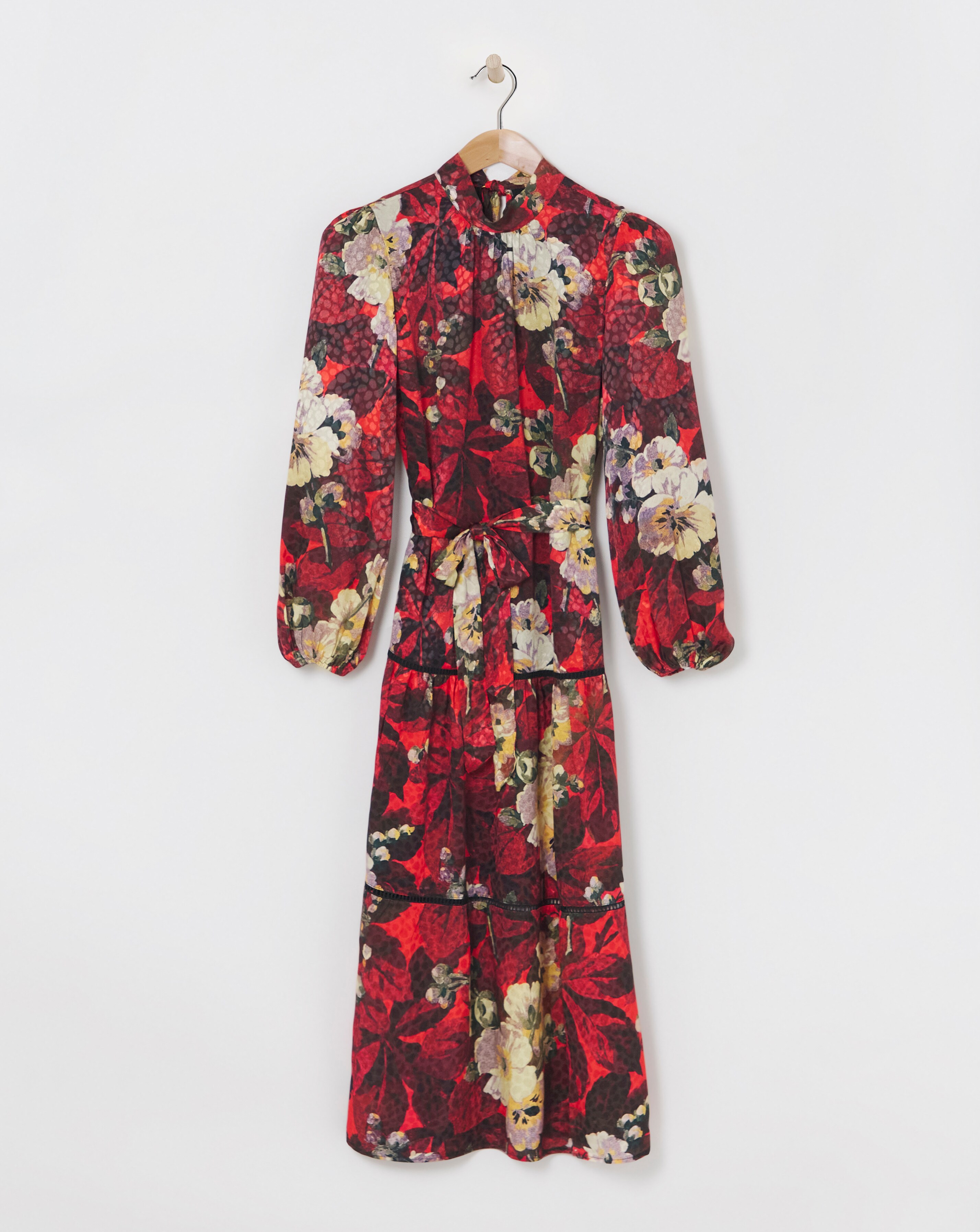 lovedrobe embroidered cape dress Lara Embroidered Blouson Gown with Cape Sleeves