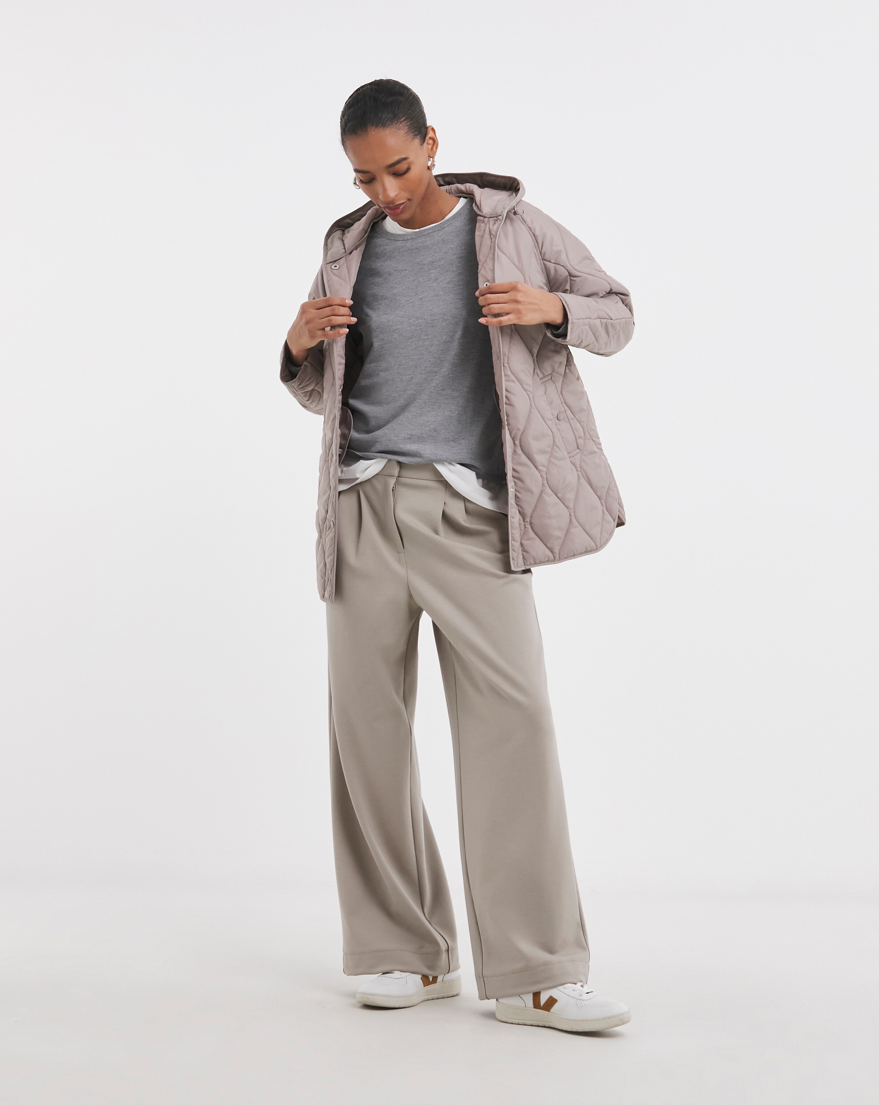 Teal Reversible Borg Quilted Jacket | Ambrose Wilson