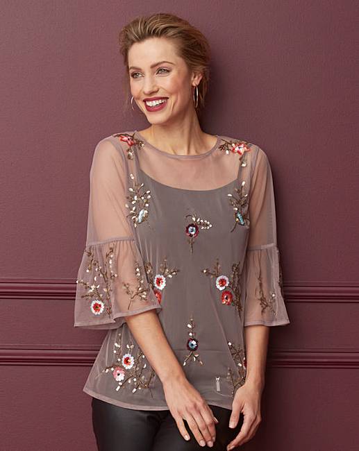 embellished mesh