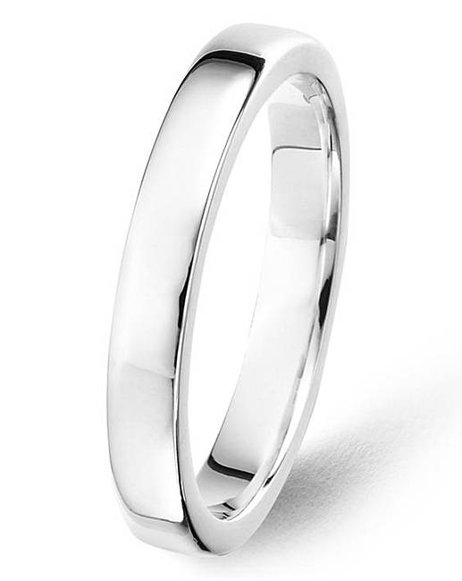 Argentium Silver 3mm Las Band Simply Be Argentium Silver Womens Wedding Band