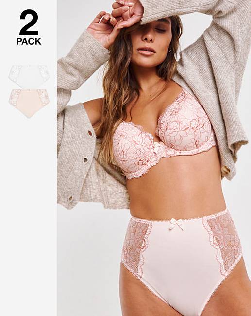 Blush/White2PackEllaLaceBriefs