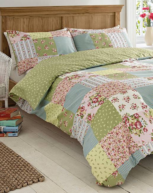Elsie Patchwork Print Duvet Cover Set House Of Bath Elsie Patchwork Print Duvet Cover Set