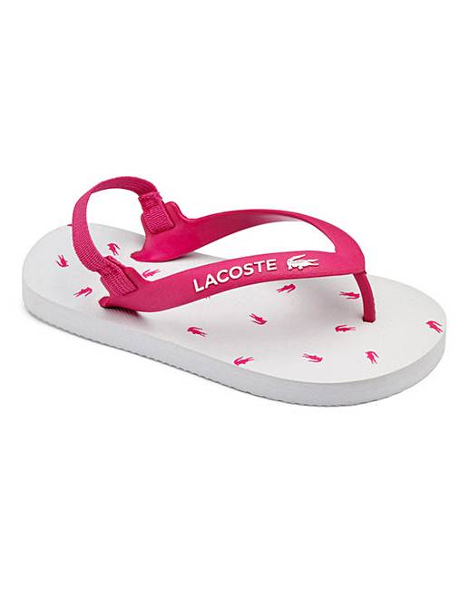 kids lacoste flip flops