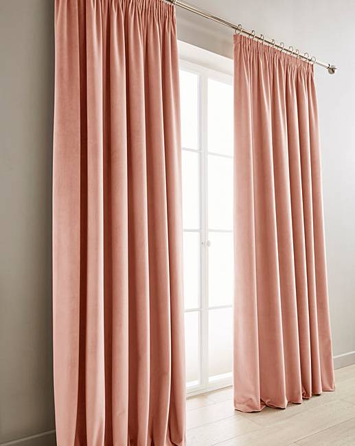Shoptagr Luxury Heavyweight Velour Lined Pencil Pleat Curtains