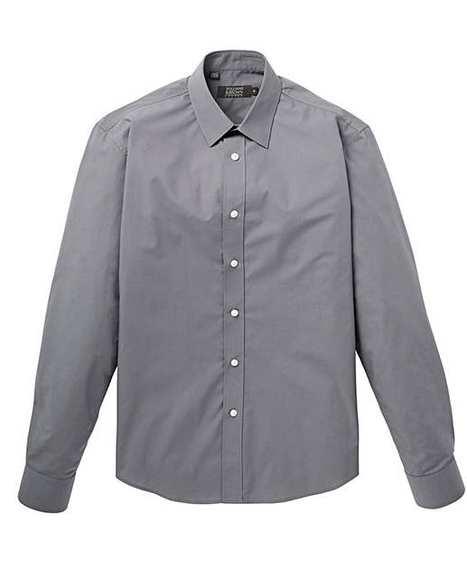 Dark Grey Long Sleeve Formal Shirt | Ambrose Wilson