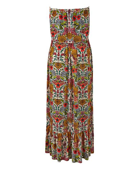 Printed Strapless Maxi Dress | Oxendales