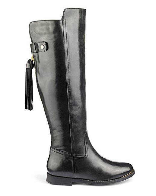 Katie Leather Boot Curvy E Fit | Simply Be