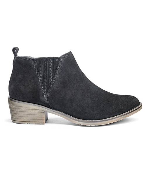 Heavenly Soles Suede Ankle Boots E Fit 