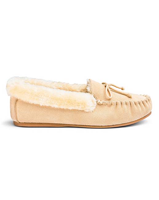 Suede Moccasin Slippers EEE Fit | Ambrose Wilson