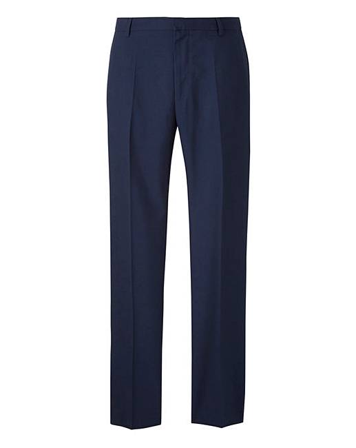 Jacamo Navy Plain Regular Fit Trousers | Ambrose Wilson