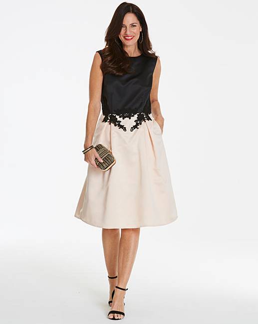 Black Lace Prom Dress Cream