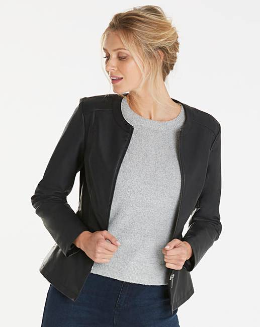 Oasis Curve Faux Leather Jacket J D Williams
