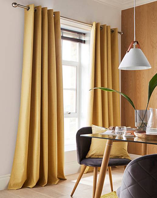 Libby Linen Effect Blackout Curtains J D Williams