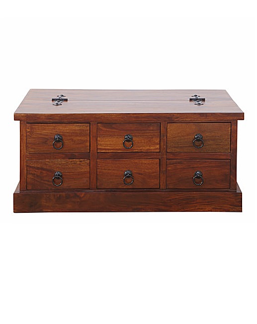 Jaipur Wood 6 Drawer Coffee Table J D Williams Jaipur Ready Embled Solid Sheesham Wood 6 Drawer Coffee Table